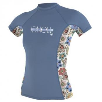 T-shirt O'Neill Premium Skins Rash Guard T-shirt Bambina Rosa Giallo Azzurro - 10
