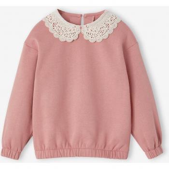 Sweat Col Fantaisie Blush Macramé