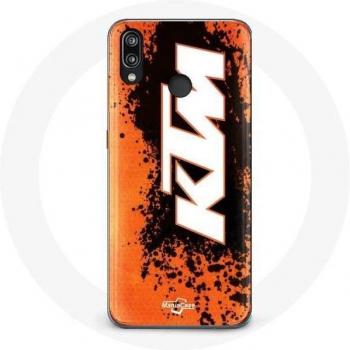 Carcasa Huawei P20 Lite KTM Logo Blanco Fondo Naranja