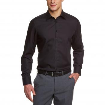 Venti Herren Businesshemd, Schwarz (80 schwarz), 43
