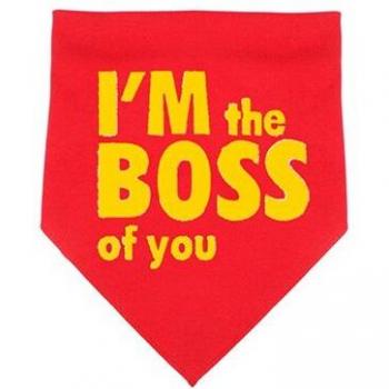 BOSS Adjustable Patterned Dog Bandana
