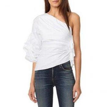 Camisa Femenina Bella Primavera Manga Fruncida