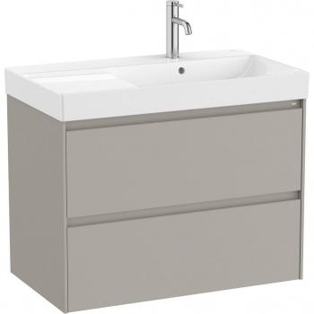 Meuble de salle de bain Ona Roca 2 Tiroirs 800mm Droite Gris Mat