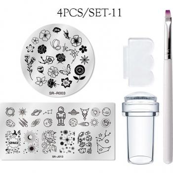 Juego de Placas Floral Rayo 4P