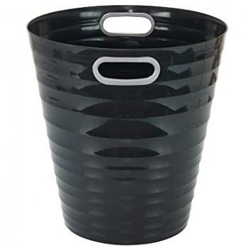 Poubelle de bureau Waytex 931073 Noir 12,5L Corbeille à papier en plastique design pour bureau, chambre ado
