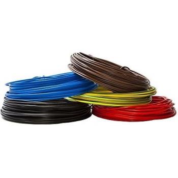 Câble de câblage simple et flexible H07V-K 1,5 mm² vert jaune 10 m