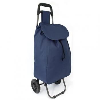 Lightweight 40L Folding Shopping Trolley – Navy