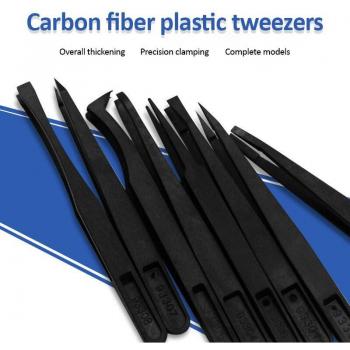 1/8pcs ESD Carbon Fiber Precision Tweezers Kit