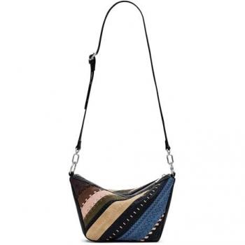 Bandolera Desigual mezcla de colores negra