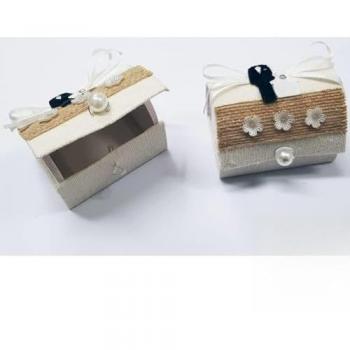 Set 12 Bomboniere Baule Sposo e Sposa