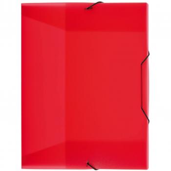 Heftbox A4, Füllhöhe 3,5 cm, aus PP, transluzent rot