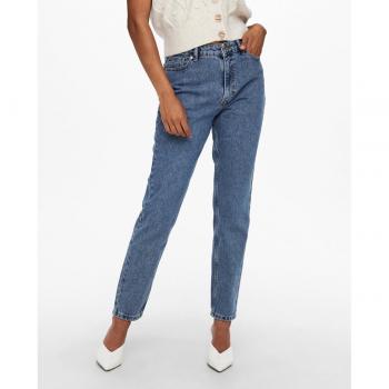 ONLY WEAR 15242370 Jeans largos azul para mujer, corte mom fit y cinco bolsillos