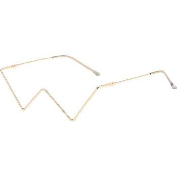 Metallrahmen Brille ohne Gläser