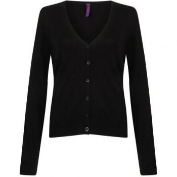 V-Neck Henbury Lightweight Cardigan Nero Femminile