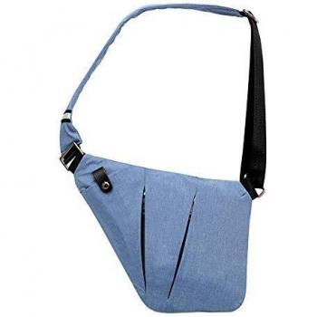 Ovecat, Borsa a tracolla, zaino antifurto, per uomo e donna, Blue, S Blue