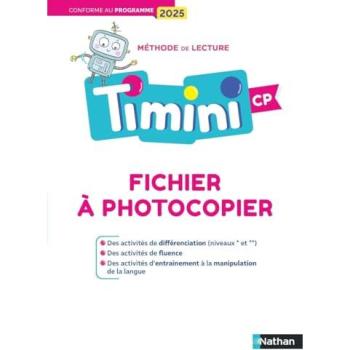 Timini - Fichier à photocopier - Différentiation et manipulation CP