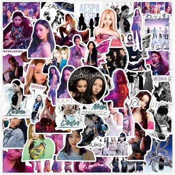 50pcs Pegatinas Lindas Aespa Kpop para Computadora