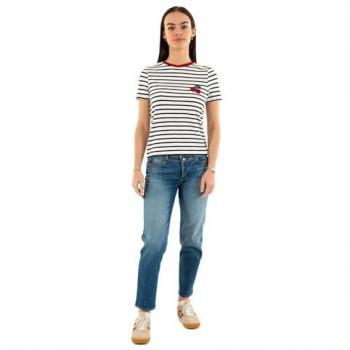 ONLY T-Shirt mit Herz 15318959 Dunkelblau Regular Fit