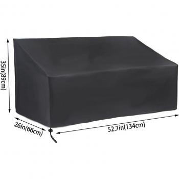 Waterproof Garden Bench Cover with UV Protection and Oxford Fabric - Dust, Rain, Snow Resistant