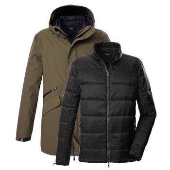 Parka‑ und Steppjacken‑Set Killtec KOW 94 – Herren, Größe XXL, mud, Oberstoff: 100 % Polyester