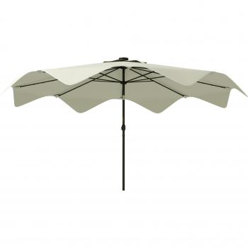 Outsunny Solar Tilt‑LED Patio Umbrella – 3 × 3 m