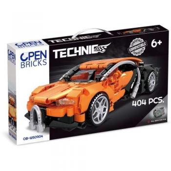 Open Bricks Open Bricks Sports Car Orange Konstruktions-Spielset