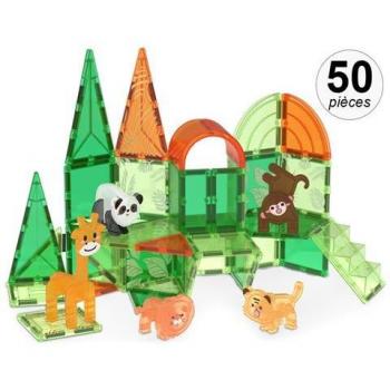 TechKidz Jungle 50 pcs - Jeu de Construction Magnétique