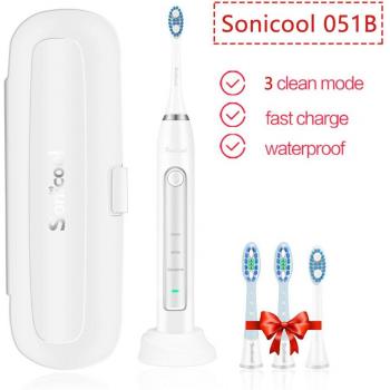 H9 Sonic Electric Toothbrush with Timer, 5 Modes, USB Rechargeable, 10 Replacement Brush Heads, 2 Travel Cases