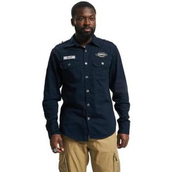 Brandit Luis Shirt Longsleeve Langarmhemd navy in L