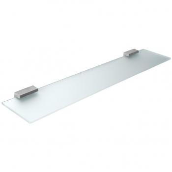 INDA - Mensola in cristallo satinato temperato 6 mm con supporti