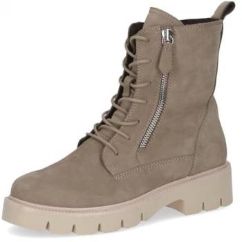 Zapatos Bootie CAPRICE en tono crema, estilo cuero y tacón sólido, talla 40
