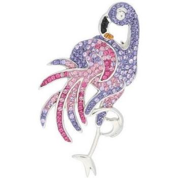 Vivance Brosche Flamingo, silberfarben, Damenaccessoire