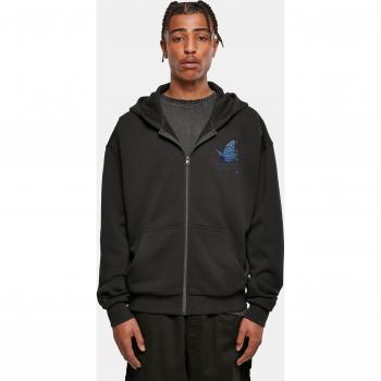Men's Oversize Hoody Grid Head Butterfly, culoare neagră