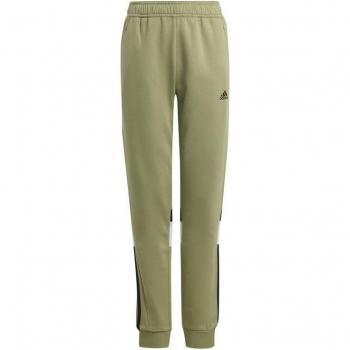 Adidas 3 STRIPES Fleecehose Kinder 140 grün