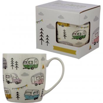 White Wildwood Caravan Novelty Mug