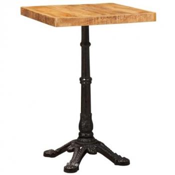 Bistro Table (Brown) – 50x50x76 cm, Solid Mango Wood – VidaXL