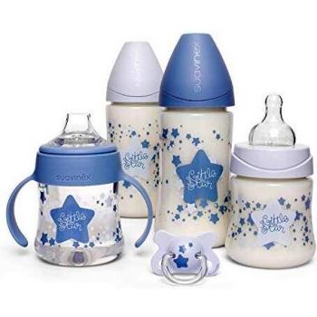 Set Biberon e Ciuccio Suavinex Little Star Azzurro