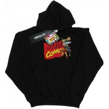 Hoodie Vintage Logo Blast Marvel Comics per Ragazze 12-13 Nero