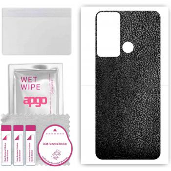 Infinix Hot 20i Protective Vinyl Skin - Black Leather Pattern