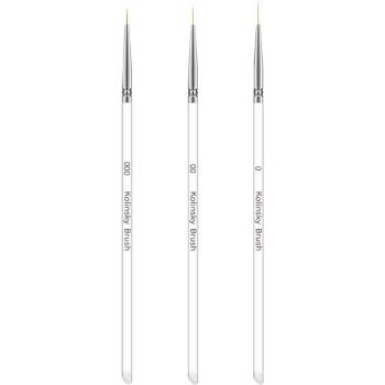 Kolinsky Acryl Liner Pinsel - 3 Stück für Nail Art Designs