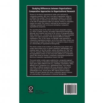 Studying Differences Between Organizations, Research in the Sociology of Organizations