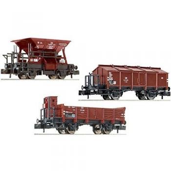 N Fl Güterwagenset 3‑Tlg. für E 69 0 – „Bauklötze: Eisenbahn‑Güterwagen, 3‑Stück“