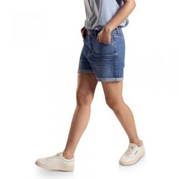 STREET ONE Damen Jeansshorts Skinny Fit, Hochbund, Größe 26, Blau (Light Blue Soft Wash)