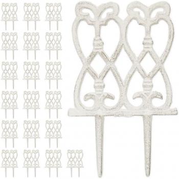 Vintage Bloom Barrier Set – 20 Pieces, White