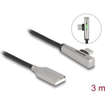 PowerLink 60W 3m USB‑A to USB‑C Angle Sync Cable