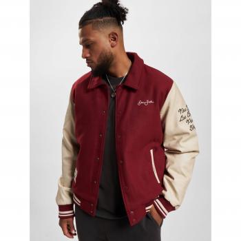 Sean John JM233-023-1 SJ Script Logo Retro Collegejacke für Herren - L