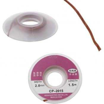 5ft 2.0mm Desoldering Wick with 1.5m Pump