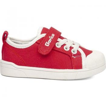 Röda Gorilla Sneaker med Canvas Globo-design