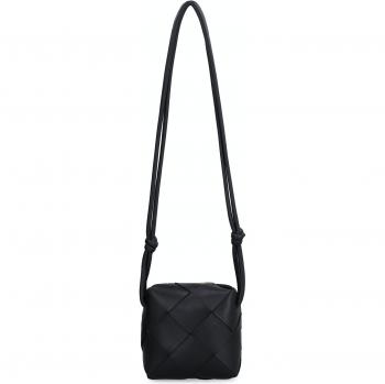Bottega Veneta Borsa Mini Cassette in Nappa Intrecciata Nero