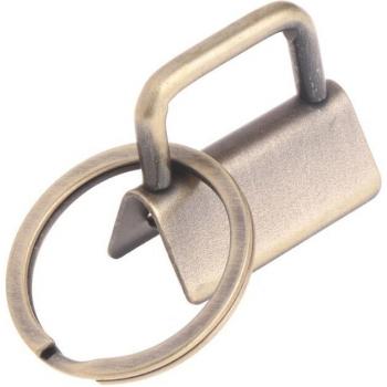 10-Pack Key Fob Hardware 25mm with Cotton Tail and Split Ring